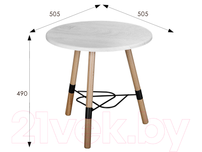 Изображение товара Журнальный столик Мебелик Лючия 3103 (серый бетон/бук/дуб дымчатый)