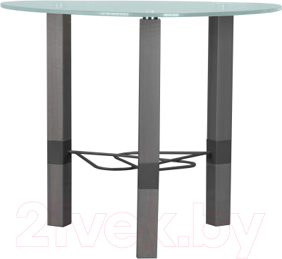 Журнальный столик Мебелик Лючия 2103 (серый бетон/серый/прозрачное)