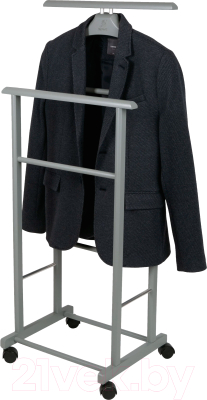 Стойка для одежды Мебелик Костюмная на колесах В 22Н (серый)