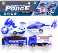 

Набор игрушечной техники Qunxing Toys, Полицейские машинки / BQ600-5