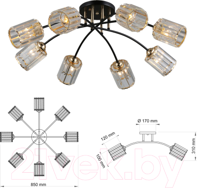 Люстра Rivoli Emanuelle 9101-308 / Б0053403