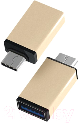 Кабель/переходник Atom USB Type-C 3.1 - USB А 3.0 (золотой)