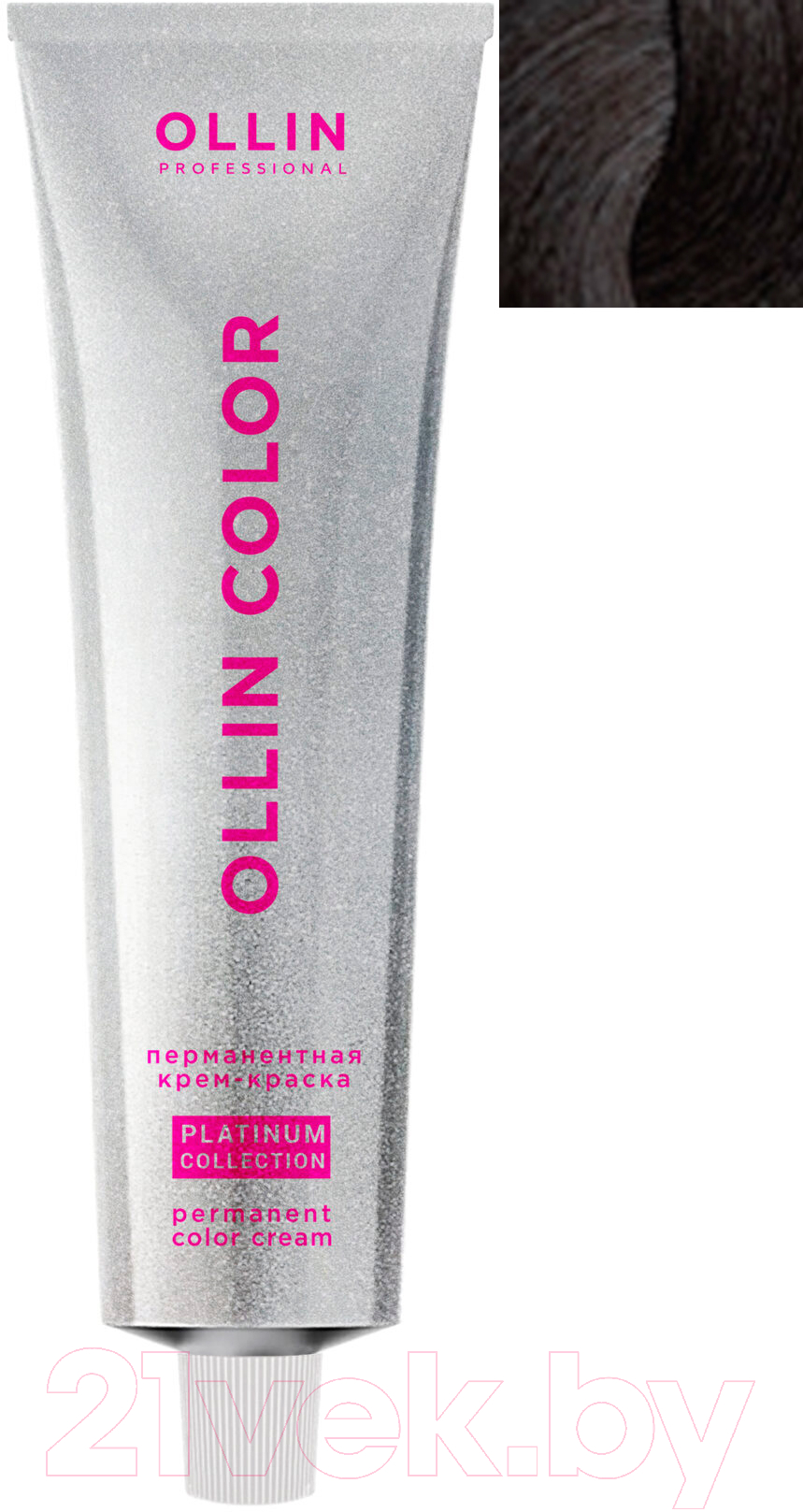 Крем-краска для волос Ollin Professional Color Platinum Collection перманентная 6/112 (100мл, темно-русый интенсивно-пепельный фиолетовый)