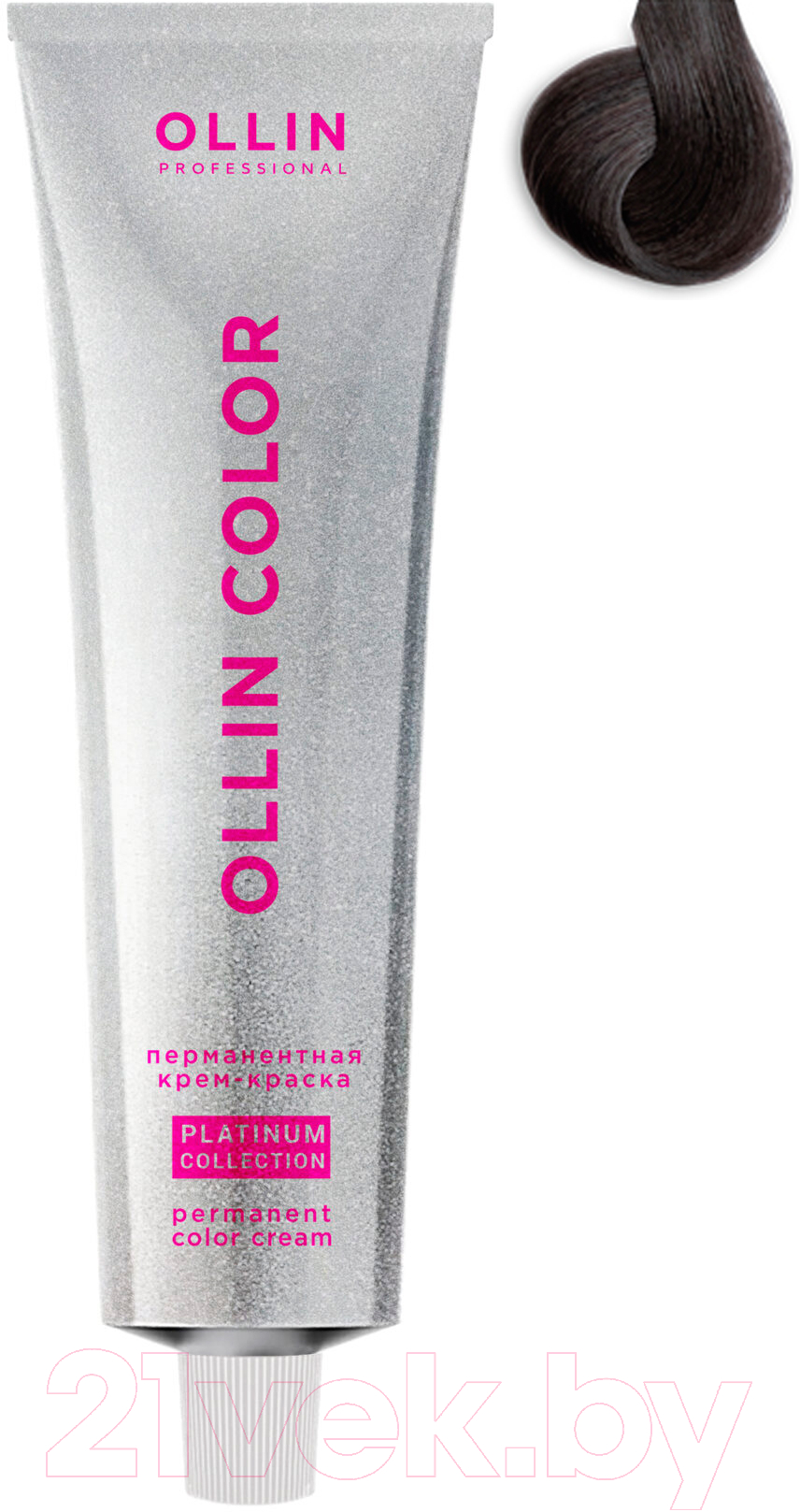 Крем-краска для волос Ollin Professional Color Platinum Collection перманентная 6/12 (100мл, темно-русый пепельно-фиолетовый)