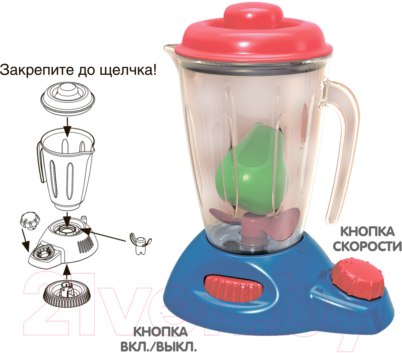 Блендер игрушечный Bondibon Кухня и чистота с продуктами / ВВ5380 — фото 9