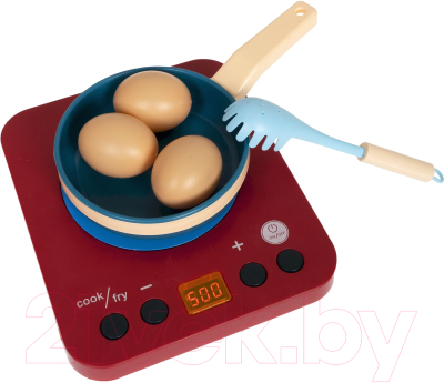 Кухонная плита игрушечная Bondibon Кухня и чистота со сковородой / ВВ5382