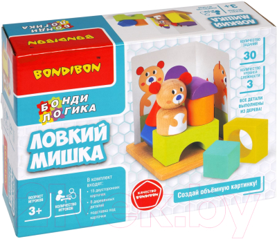 Развивающая игра Bondibon Бонди Логика Ловкий мишка / ВВ5374