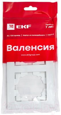 Рамка для выключателя EKF PROxima Валенсия / EWM-G-302-10 (белый)