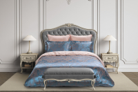 Комплект постельного белья Buenas Noches Сатин Жаккард Dolce 2.0 / 25522 (голубой/розовый) - 