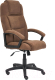 Кресло офисное Tetchair Bergamo флок (коричневый 6) - 