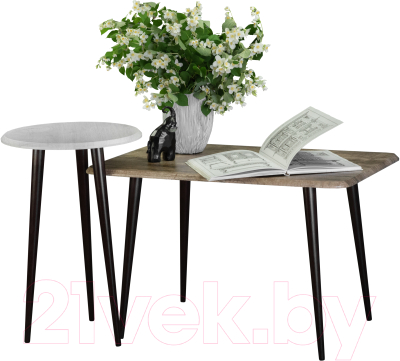 Журнальный столик Мебелик BeautyStyle 4 (дуб крымский состаренный/венге)