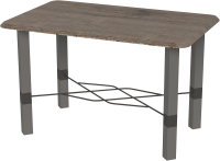 Журнальный столик Мебелик Лючия 4102 (серый бетон/серый/дуб крымский состаренный) - 