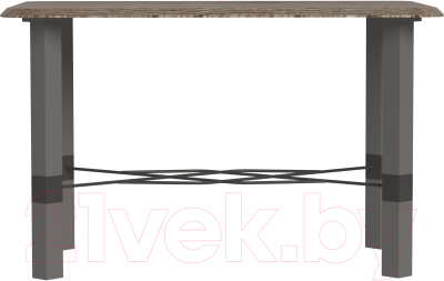 Журнальный столик Мебелик Лючия 4102 (серый бетон/серый/дуб крымский состаренный)