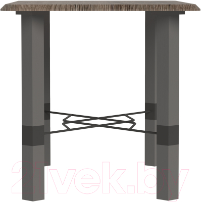 Журнальный столик Мебелик Лючия 4102 (серый бетон/серый/дуб крымский состаренный)