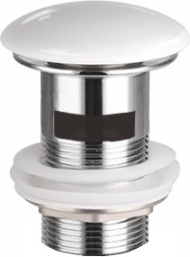 Донный клапан Ceramica Nova CN2000X (белый, c переливом) - 