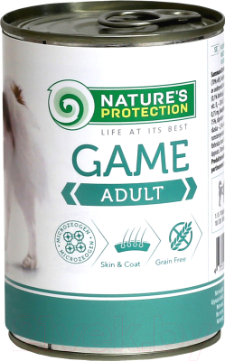 

Корм для собак Nature's Protection, Adult Game / KIK45093
