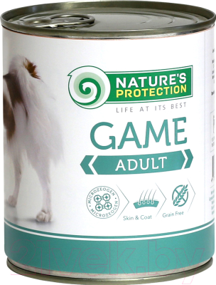 Влажный корм для собак Nature's Protection Adult Game / KIK45094 (800г)
