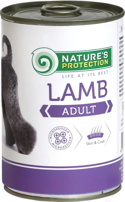 Влажный корм для собак Nature's Protection Adult Lamb / KIK24628 (400г)
