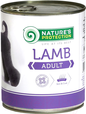 Влажный корм для собак Nature's Protection Adult Lamb / KIK24632 (800г)