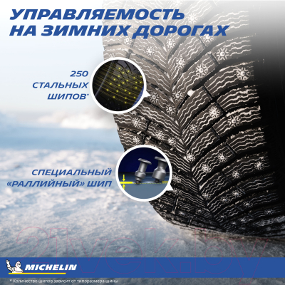 Зимняя шина Michelin X-Ice North 4 225/55R17 101T (шипы)