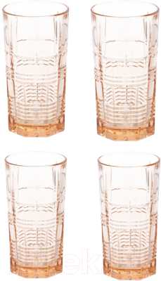 Набор стаканов Luminarc Даллас O0079 (4шт, розовый)