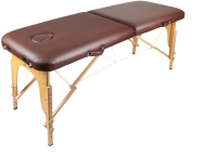 Массажный стол Atlas Sport Складной 2-с 60см (коричневый/деревянный) - 
