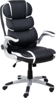 Кресло геймерское AksHome Antony Eco (черный с белыми вставками) - 