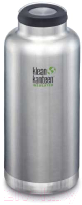 Термос для напитков Klean Kanteen TKWide Loop Cap Brushed Stainless / 1005767 (1900мл)