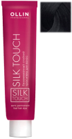 Крем-краска для волос Ollin Professional Silk Touch Безаммиачная 4/1 (60мл, шатен пепельный) - 