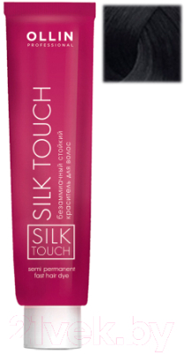 Крем-краска для волос Ollin Professional Silk Touch Безаммиачная 4/1 (60мл, шатен пепельный)