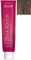 Крем-краска для волос Ollin Professional Silk Touch Безаммиачная 6/1 (60мл, темно-русый пепельный) - 