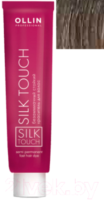 Крем-краска для волос Ollin Professional Silk Touch Безаммиачная 6/1 (60мл, темно-русый пепельный)