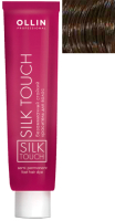 Крем-краска для волос Ollin Professional Silk Touch Безаммиачная 6/7  (60мл, темно-русый коричневый) - 