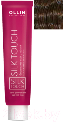 Крем-краска для волос Ollin Professional Silk Touch Безаммиачная 6/7  (60мл, темно-русый коричневый)