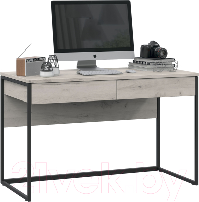 Письменный стол ТриЯ Лофт тип 2 (черный/дуб крафт белый)