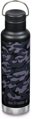 Термос для напитков Klean Kanteen Insulated Classic Black Camo / 1008935 (592мл)