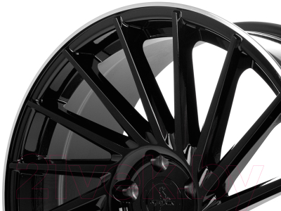 Изображение товара Литой диск Keskin KT17 18x8" 5x114.3мм DIA 72.6мм ET 40мм Black Lip Polish