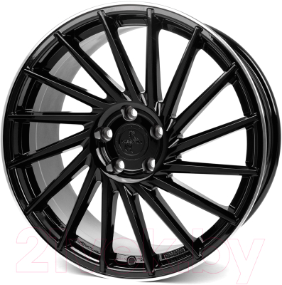 Изображение товара Литой диск Keskin KT17 18x8" 5x114.3мм DIA 72.6мм ET 40мм Black Lip Polish