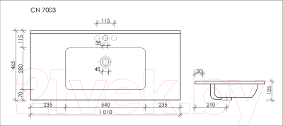 Купить Умывальник Ceramica Nova Element CN7003  