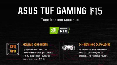 Игровой ноутбук Asus TUF Gaming F15 FX507ZM-HN001