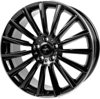 

Литой диск Keskin, KT18 18x8" 5x112мм DIA 72.6мм ET 45мм Black Lip Polish