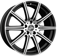 

Литой диск, KT16 18x8" 5x112мм DIA 66.6мм ET 45мм Black Front Polish