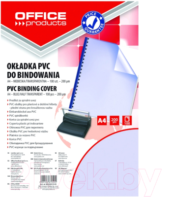 Обложки для переплета Office Products 0.2мм / 20222015-01 (100шт, синий)