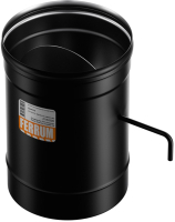 Шибер для дымохода Ferrum Ф115 / f6118 (430/0.8мм/эмаль/600° черный) - 