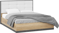 Двуспальная кровать ТриЯ Рико 1686x2128x1099 ТД-340.01 (белый глянец/матера/яблоня беллуно) - 