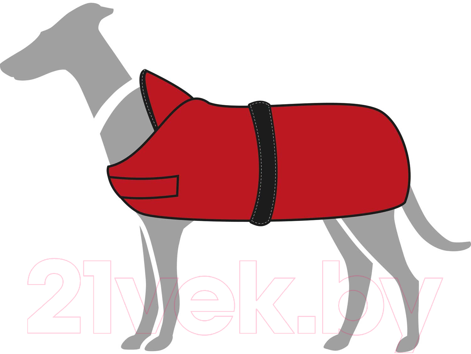 Попона для животных HUNTER Dog Coat Denali 45см / 62914 (красный) — фото 2