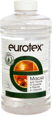 Масло для древесины Eurotex Сауна для защиты полка (800мл)