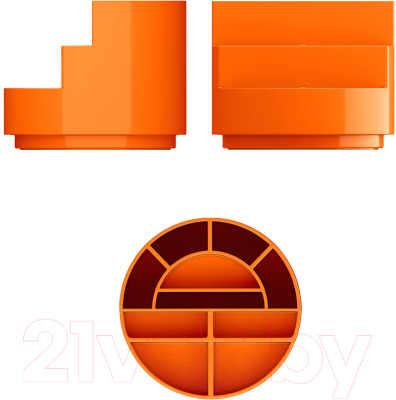 Органайзер настольный Erich Krause Mini Burger Neon Solid / 55771 (оранжевый)