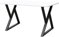 Обеденный стол Millwood Дели Л18 100x70x75 (дуб белый крафт/металл черный) - 