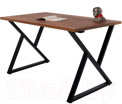 Обеденный стол Millwood Дели Л18 100x70x75 (дуб табачный крафт/металл черный)